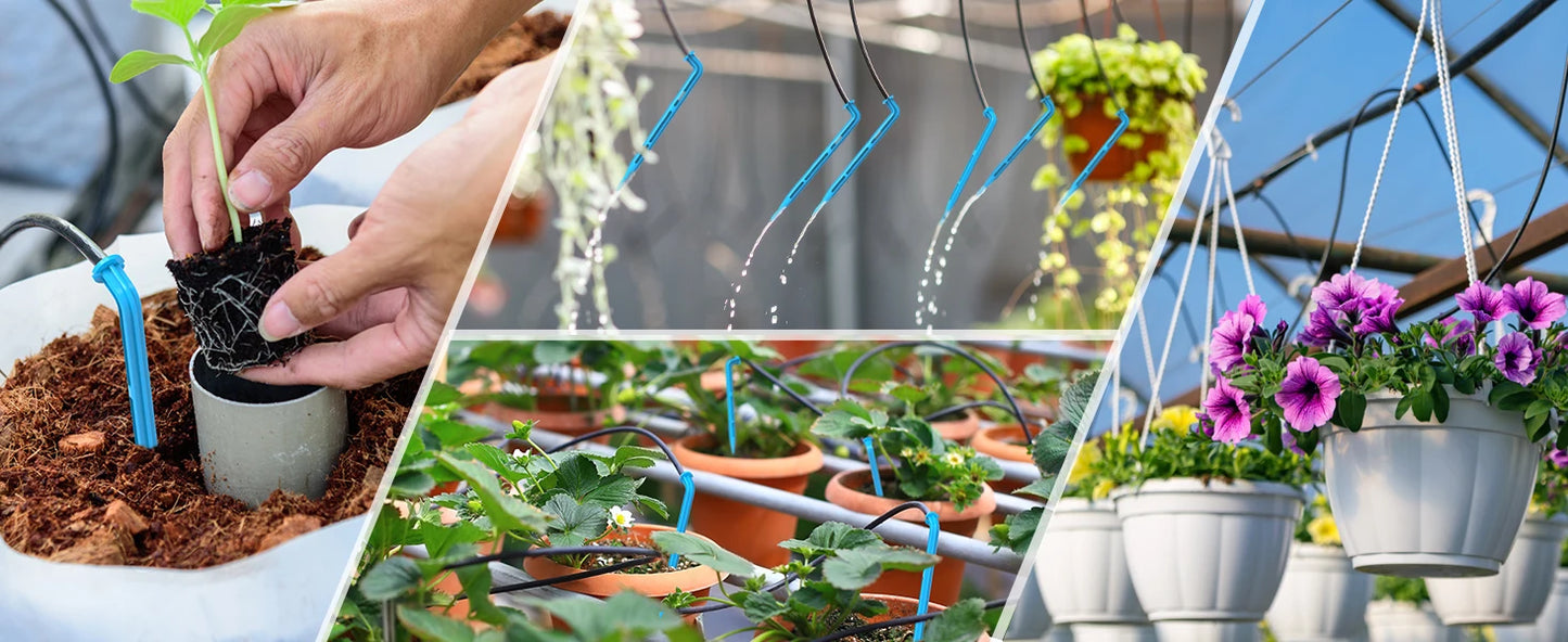 2024 Latest Drip Irrigation Kit for Potted Plants Solar System for Garden Supported Automatic Watering System